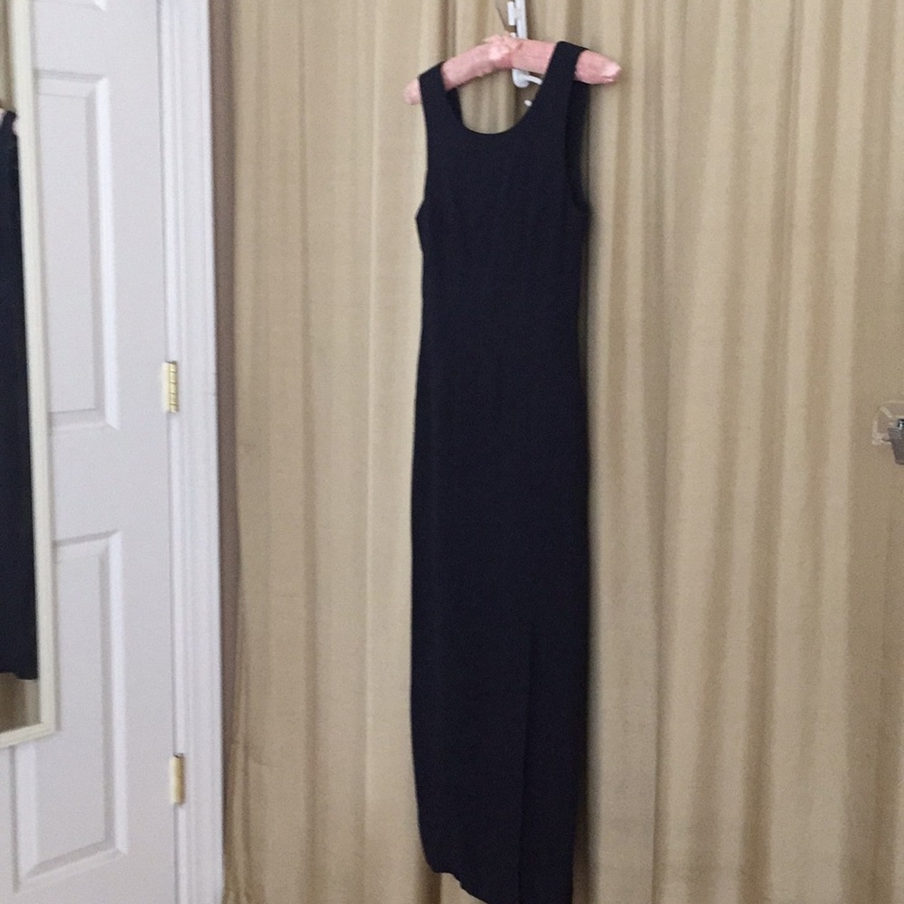 Blue maxi dress with slit